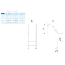 Лестница 2 ступени (ш.б.) Flexinox STANDARD