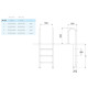 Лестница  3 ступени  (у.б.) Flexinox WALL  AISI-316 