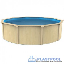 Морозоустойчивый бассейн PoolMagic Wood круглый 3.6x1.3м Premium