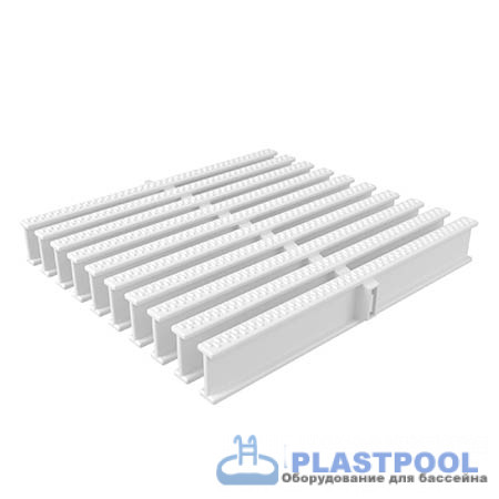 Переливная решетка 195x34мм, цвет белый
