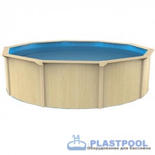 Морозоустойчивый бассейн PoolMagic Wood круглый 5.5x1.3м Premium
