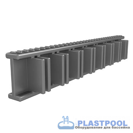 Угловой сегмент 195х34 мм, цвет нержавеющая сталь