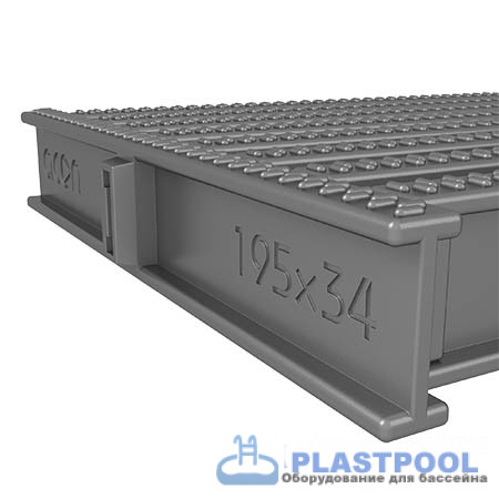 Угловой сегмент 195х34 мм, цвет нержавеющая сталь