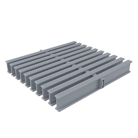 Переливная решетка 195x34мм, цвет серый