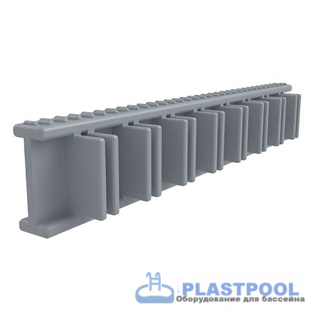 Угловой сегмент 195x34мм, цвет серый