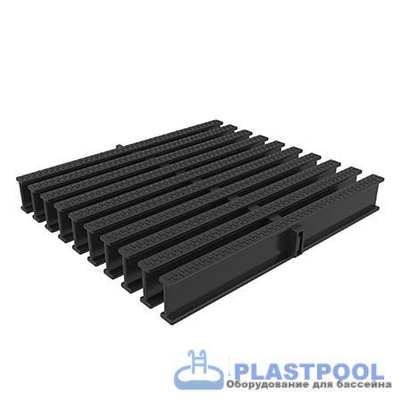 Переливная решетка 195x34мм, цвет черный