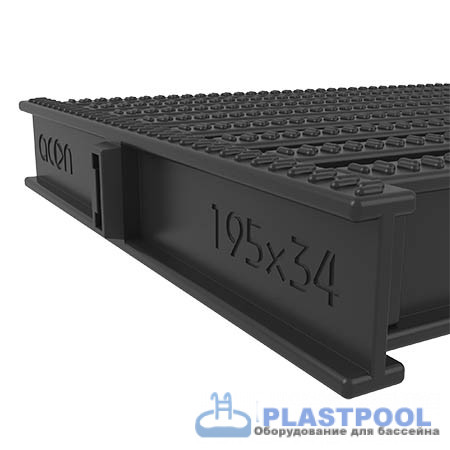 Угловой сегмент 195x34мм, цвет черный