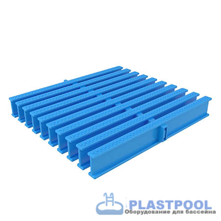 Переливная решетка 195x34мм, цвет голубой