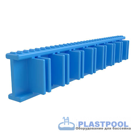 Угловой сегмент 195x34мм, цвет голубой