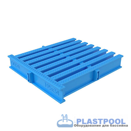 Угловой сегмент 195x34мм, цвет голубой