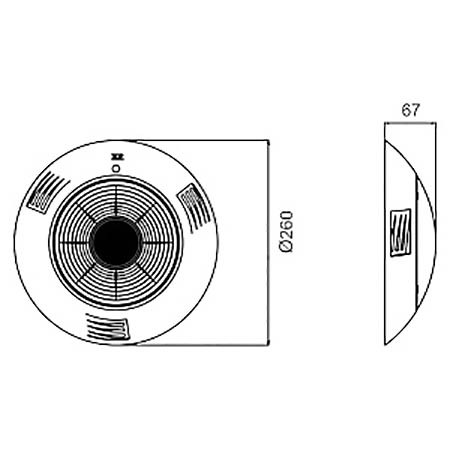Прожектор светодиодный 24Вт Laswim LED накладной 12В (плитка) 