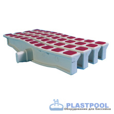 Решетка переливная цветная волна Anti Slip 250 х 26.5 мм красный DE2725W Emaux 