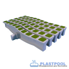 Решетка переливная цветная волна Anti Slip 250 х 26.5 мм зеленый DE2725W Emaux