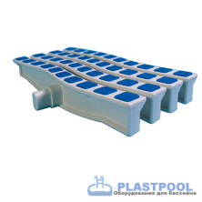 Решетка переливная цветная волна Anti Slip 200 х 26.5 мм синий DE2720B Emaux 