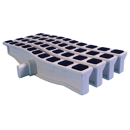 Решетка переливная цветная волна Anti Slip 250 х 26.5 мм серый DE2725W Emaux