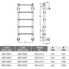 Лестница без поручней 3 ступени Emaux BHL315-S