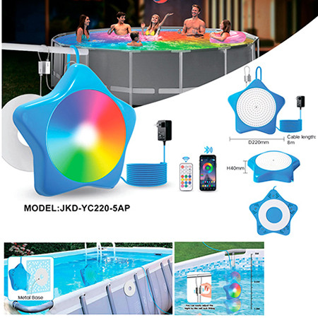 Прожектор навесной (20Вт/12В) LED RGB с пультом и блоком питания 220В Tadpole JKD-YC220-5AP