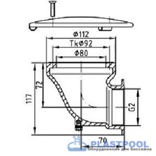 Донный слив Hugo Lahme из бронзы боковой 2" ВР 