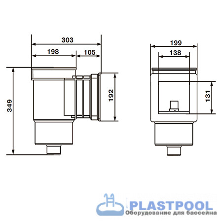 Скиммер ( универсал.) Emaux EM0010 RV (Opus) 