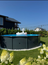 Каркасный бассейн MAGIC POOL 3,6х1,32м (графит) круг