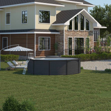 Каркасный бассейн MAGIC POOL 3,6х1,32м (ротанг) круг