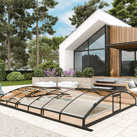 Раздвижной павильон для бассейна Avrora L 8,48м*4м*0,75м