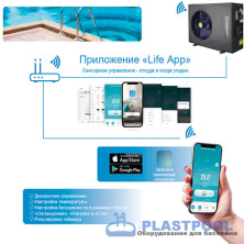 Тепловой насос для бассейнов (21 кВт 380 В) EVI Turbo Inverter Pushing Air Tech WE-21