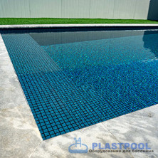 Пленка для бассейна Haogenplast Ogenflex Matrix Blue Black Strip-3D (голубая мозаика) 1,65х25м