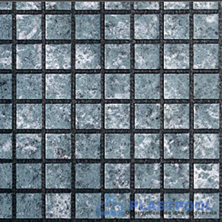 Пленка для бассейна Haogenplast Ogenflex Matrix Silver Black Strip-3D (черно-синяя мозаика) 1,65х25м