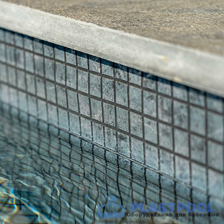 Пленка для бассейна Haogenplast Ogenflex Matrix Silver Black Strip-3D (черно-синяя мозаика) 1,65х25м