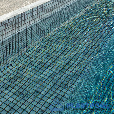 Пленка для бассейна Haogenplast Ogenflex Matrix Silver Black Strip-3D (черно-синяя мозаика) 1,65х25м