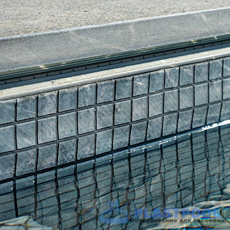 Пленка для бассейна Haogenplast Ogenflex Matrix Silver Black Strip-3D (черно-синяя мозаика) 1,65х25м