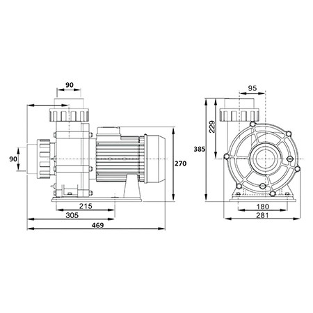 Насос без префильтра  67м3/ч PSH NEW CONTRA-4T Н=8 3,0кВт 400В 