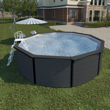 Каркасный бассейн MAGIC POOL 5,5х1,32м (ротанг) круг