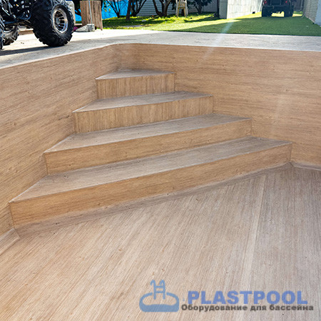 Пленка для бассейна Haogenplast  Ogenflex Larch Nature - 3D (имитация под дерево) 1,65х25м