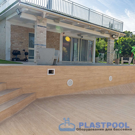 Пленка для бассейна Haogenplast  Ogenflex Larch Nature - 3D (имитация под дерево) 1,65х25м