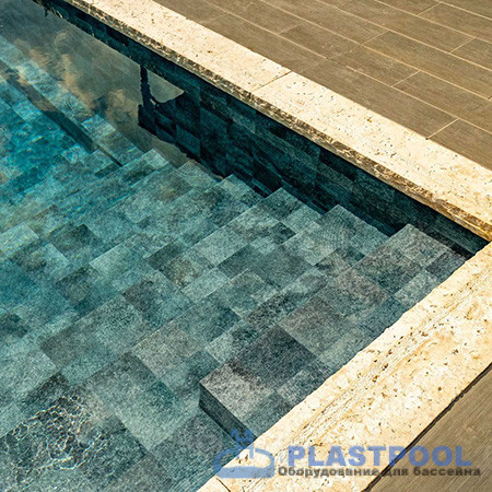 Пленка для бассейна Haogenplast Ogenflex StoneTile Tropic 15 - 3D (каменный тропик) 1,65х25м