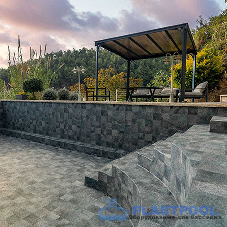 Пленка для бассейна Haogenplast Ogenflex StoneTile Tropic 15 - 3D (каменный тропик) 1,65х25м