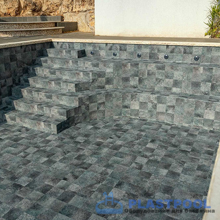 Пленка для бассейна Haogenplast Ogenflex StoneTile Tropic 15 - 3D (каменный тропик) 1,65х25м