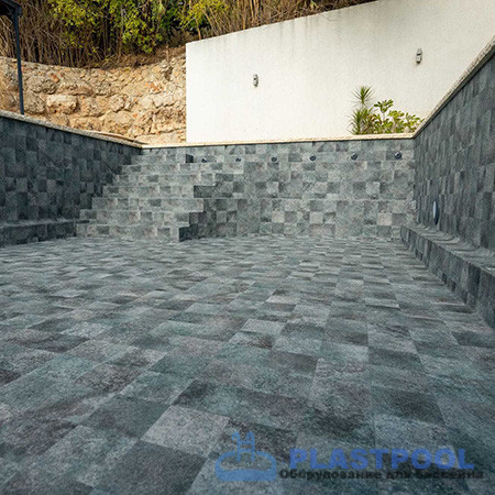 Пленка для бассейна Haogenplast Ogenflex StoneTile Tropic 15 - 3D (каменный тропик) 1,65х25м