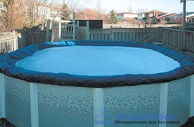 Покрывало для бассейна брезентовое (круг) 4,6м