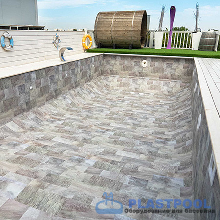 Пленка для бассейна Haogenplast Ogenflex StoneTile Elegance-3D (каменная элегантность) 1,65х25м 
