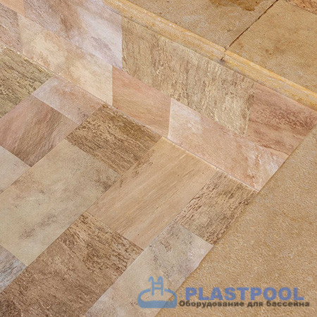 Пленка для бассейна Haogenplast Ogenflex StoneTile Golden-3D (камень золотистый) 1,65х25м