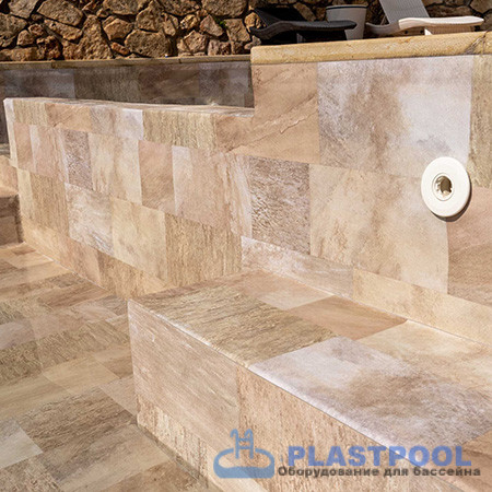 Пленка для бассейна Haogenplast Ogenflex StoneTile Golden-3D (камень золотистый) 1,65х25м