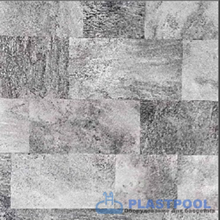 Пленка для бассейна Haogenplast Ogenflex StoneTile Grey-3D (каменно-серый) 1,65х25м