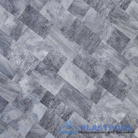 Пленка для бассейна Haogenplast Ogenflex StoneTile Grey-3D (каменно-серый) 1,65х25м