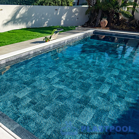 Пленка для бассейна Haogenplast Ogenflex StoneTile Grey-3D (каменно-серый) 1,65х25м