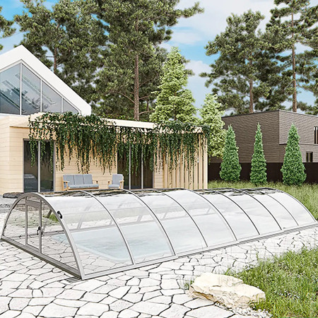 Раздвижной павильон для бассейна Standart L 10,6м*3м*0,85м 