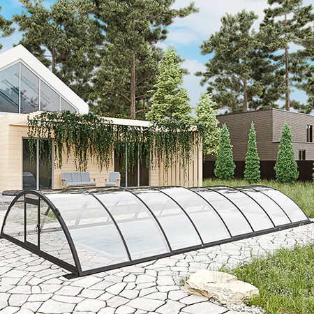 Раздвижной павильон для бассейна Standart L 10,6м*3м*0,85м 