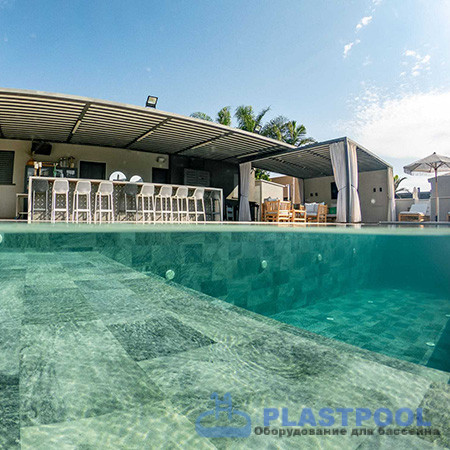 Пленка для бассейна Haogenplast Ogenflex StoneTile Emirald-3D (каменный изумруд) 1,65х25м